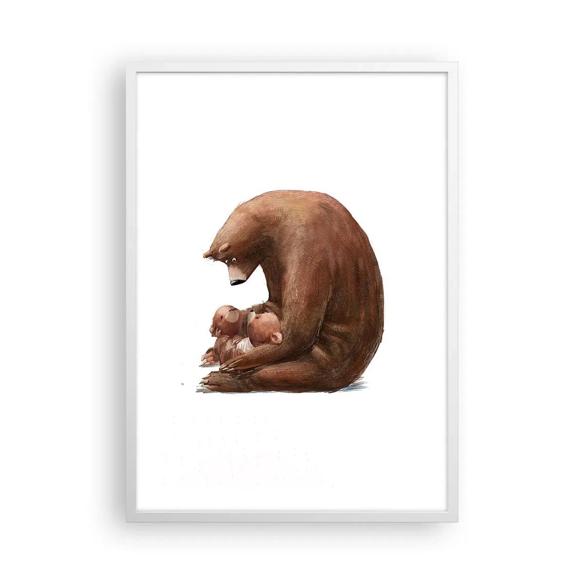Póster en marco blanco - Dulces sueños, niños - 50x70 cm