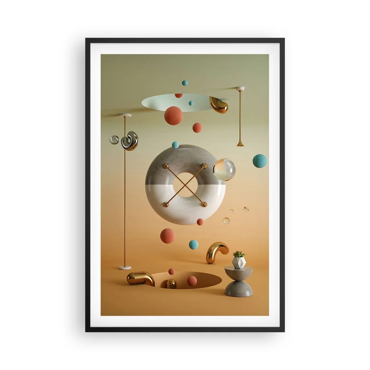 Póster en marco negro - Todo puede suceder - 61x91 cm