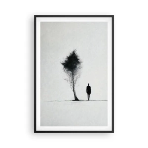 Póster en marco negro - Todos deambulamos alguna vez - 61x91 cm