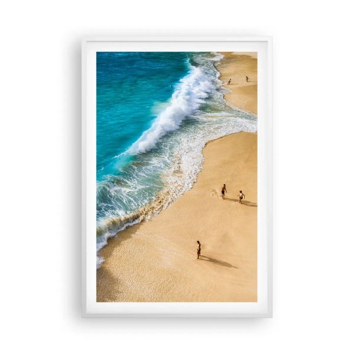 Póster en marco blanco - Y luego el sol, la playa... - 61x91 cm