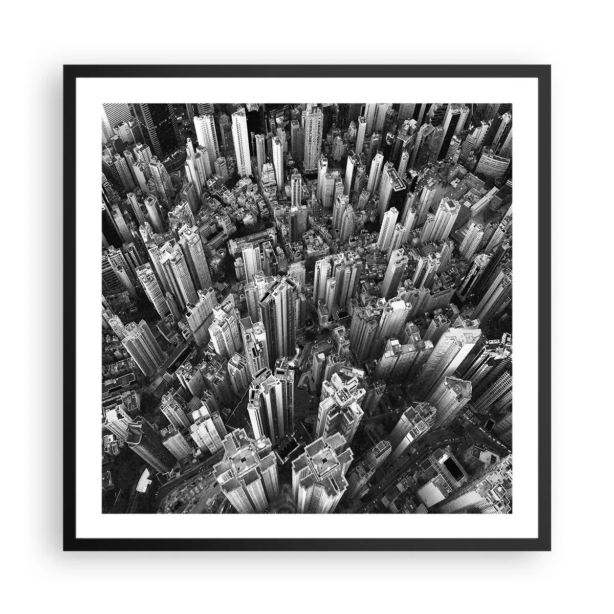 Póster en marco negro - Cada vez más alto - 60x60 cm