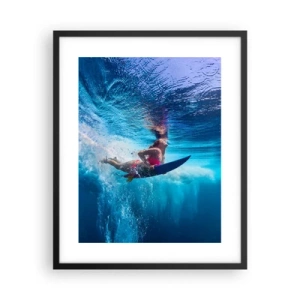 Póster en marco negro - La profundidad de la alegría - 40x50 cm