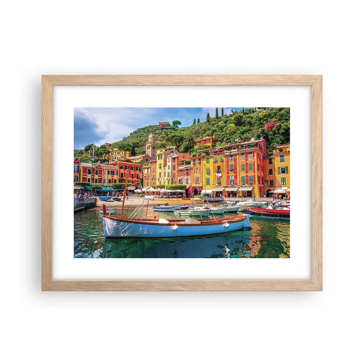 Póster en marco roble claro - Mañanas italianas - 40x30 cm