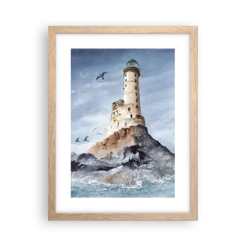 Póster en marco roble claro - Invencible - 30x40 cm