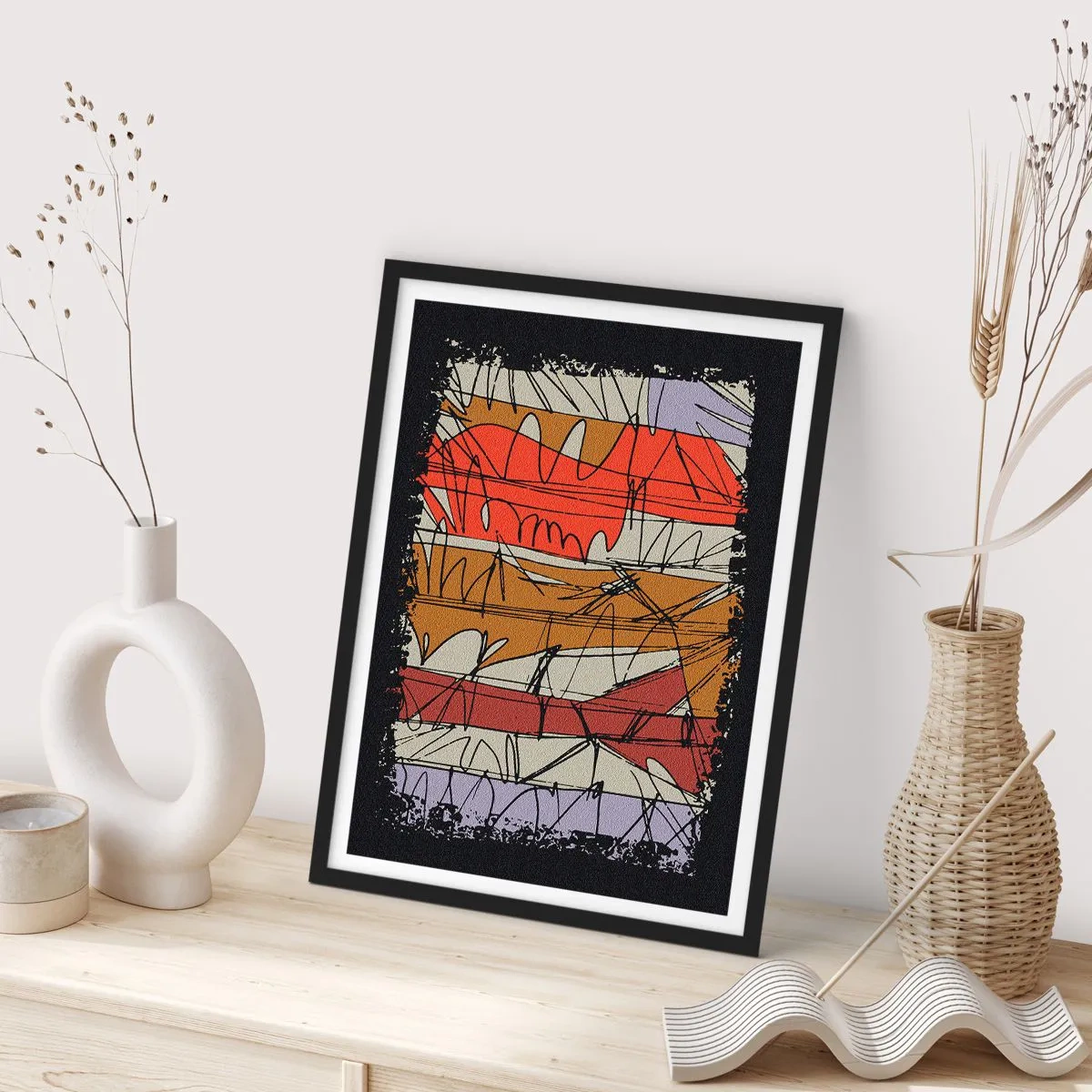 Póster en marco negro - Composición espontánea - 61x91 cm