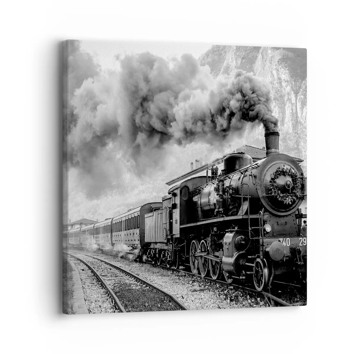 Cuadro sobre lienzo - Impresión de Imagen - Rumbo a la estación... - 30x30 cm
