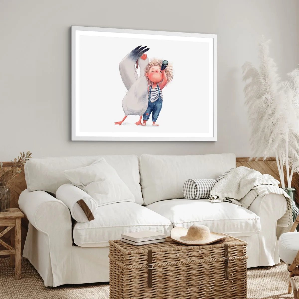 Póster en marco blanco - Un plan para un gran viaje - 100x70 cm