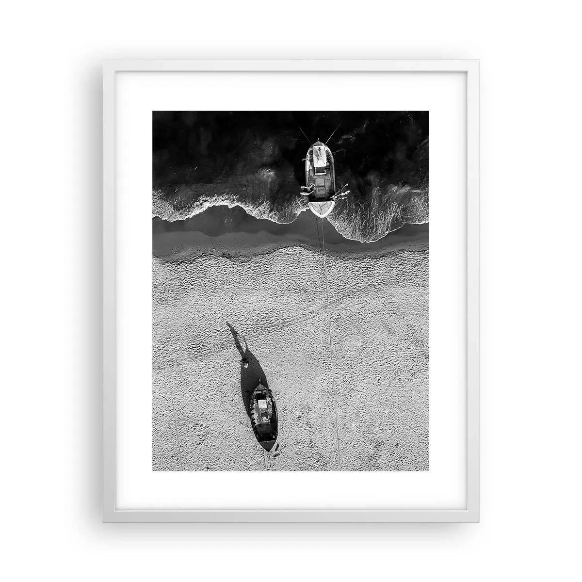 Póster en marco blanco - Aún en la orilla... - 40x50 cm