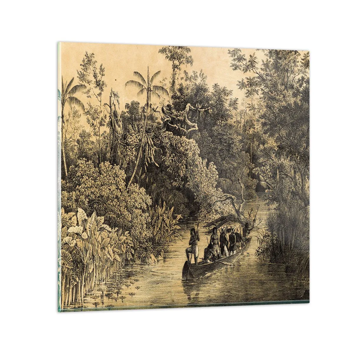 Cuadro sobre vidrio - Impresiones sobre Vidrio - Expedición a la fuente - 60x60 cm