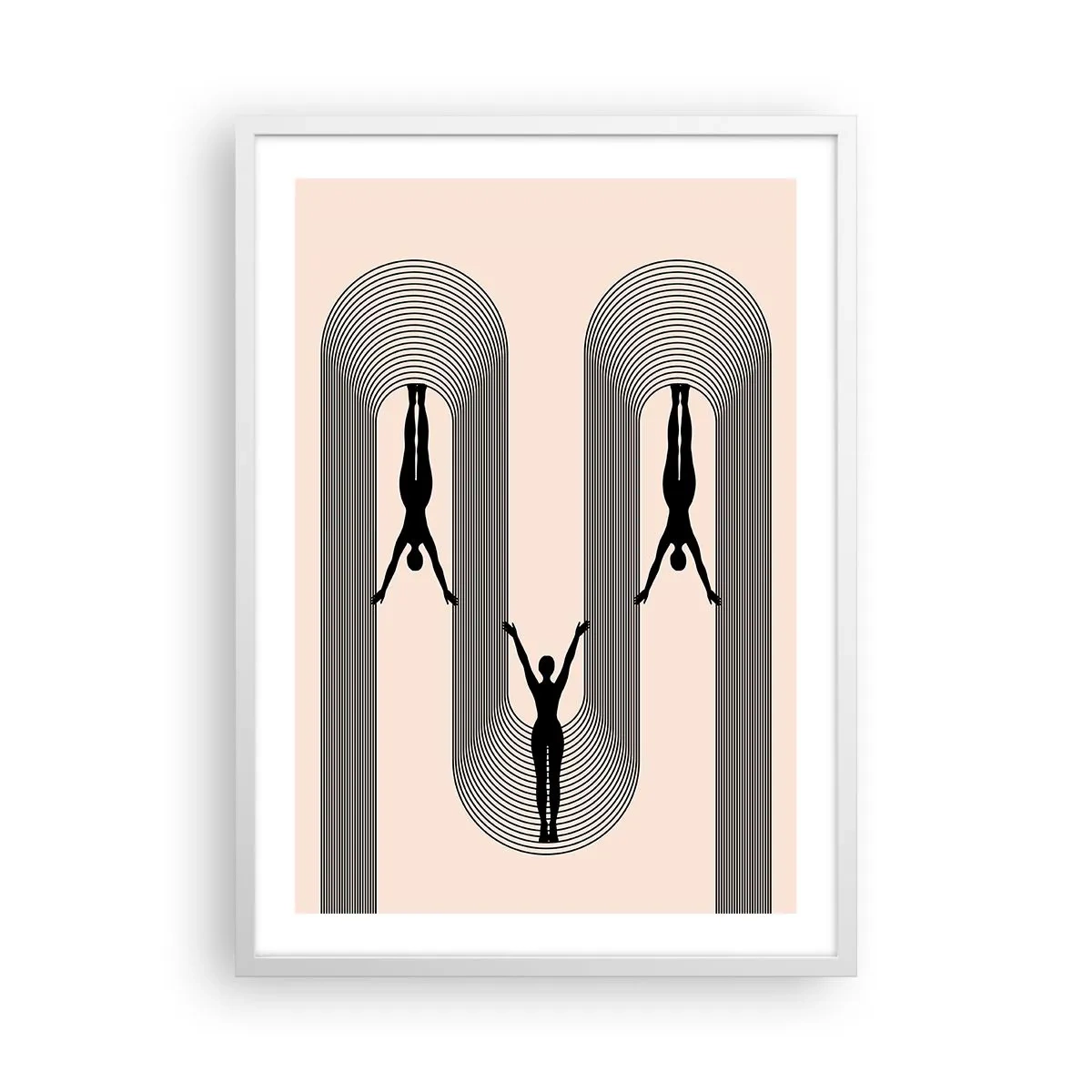 Póster en marco blanco - Al revés, o no - 50x70 cm