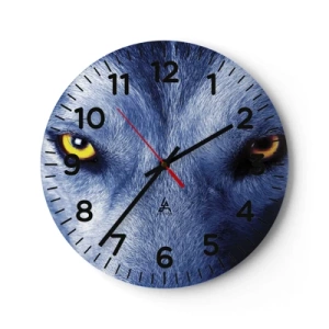 Reloj de pared - Reloj de vidrio - La mirada hipnótica - 30x30 cm