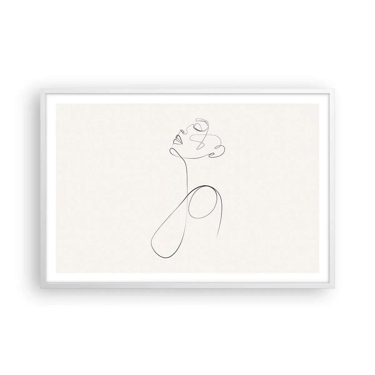 Póster en marco blanco - En el bucle de los sueños - 91x61 cm