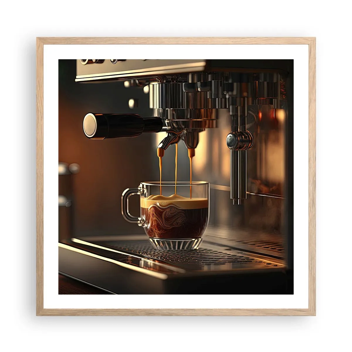 Póster en marco roble claro - Un brebaje sensual - 60x60 cm