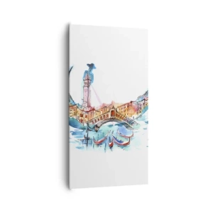 Cuadro sobre lienzo - Impresión de Imagen - Navegamos por la ciudad - 65x120 cm
