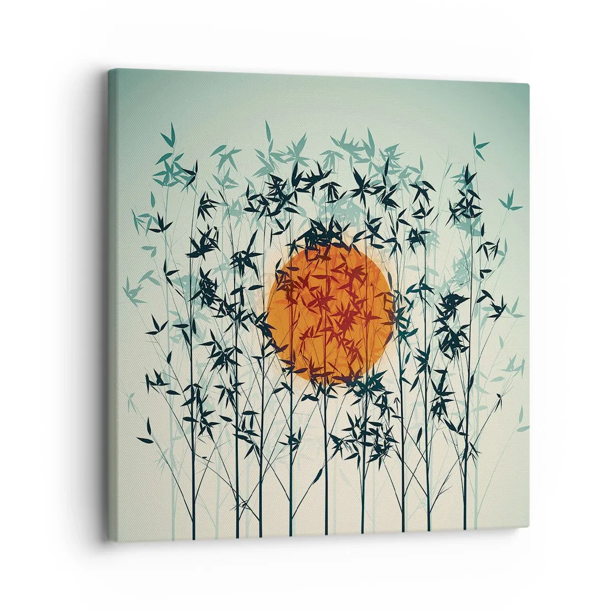 Cuadro sobre lienzo - Impresión de Imagen - El sol de Japón - 30x30 cm