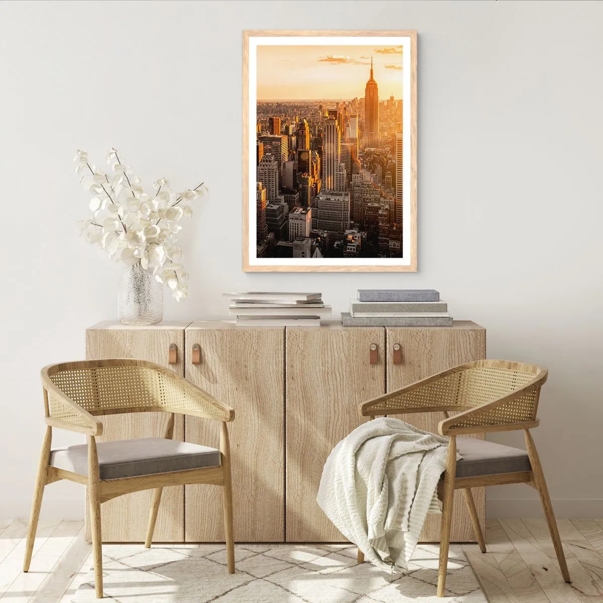 Póster en marco roble claro - Creciendo al sol - 61x91 cm