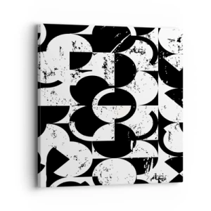 Cuadro sobre lienzo - Impresión de Imagen - El blanco es blanco y el negro es negro - 40x40 cm