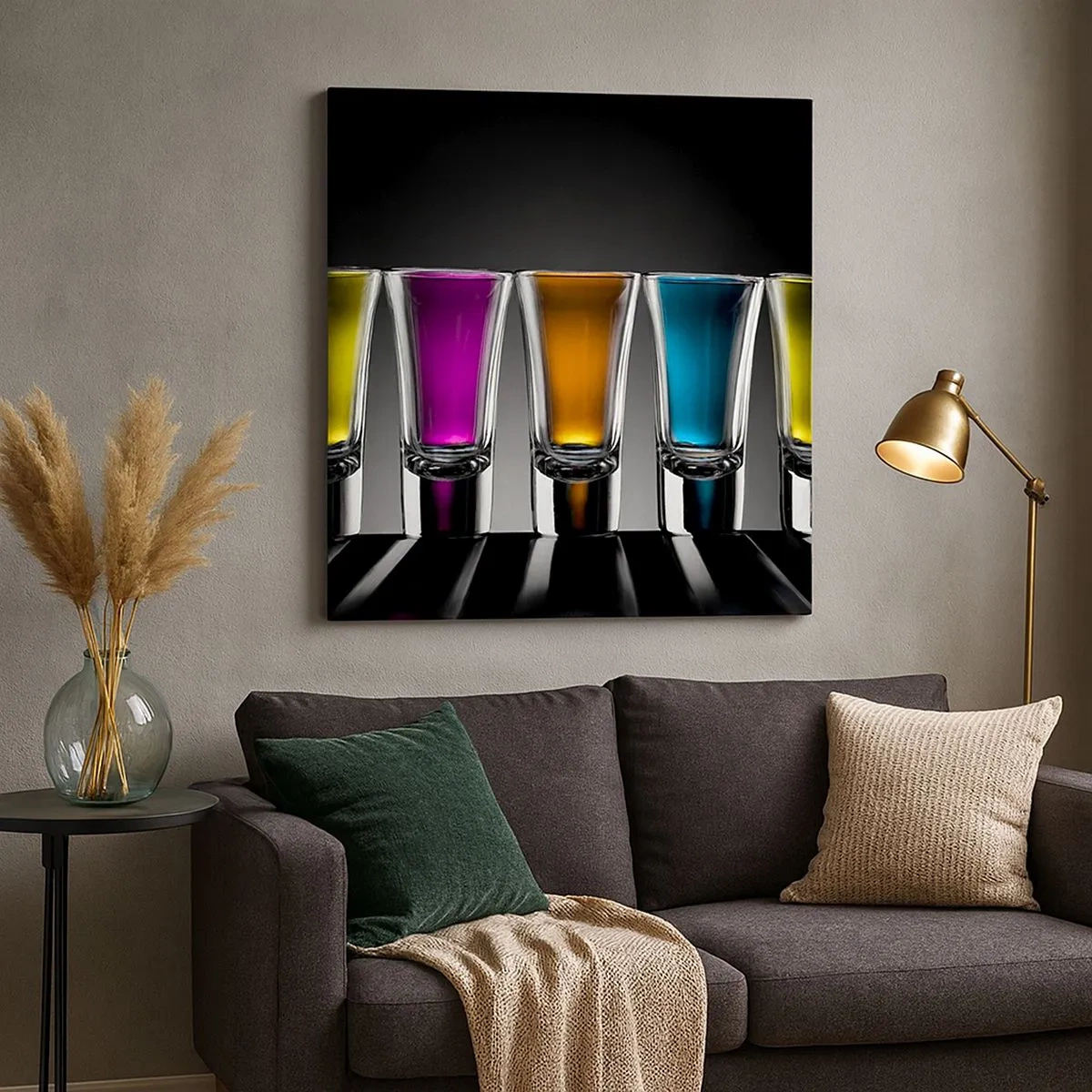 Cuadro sobre lienzo - Impresión de Imagen - Colores de la alegría - 30x30 cm