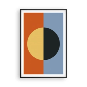 Póster en marco negro - Una composición de calidez y frescura - 61x91 cm