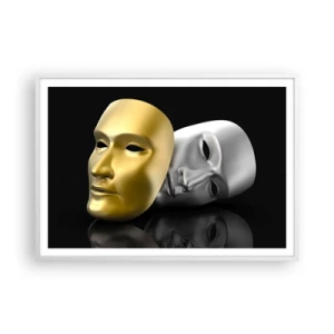 Póster en marco blanco - La vida es un teatro - 100x70 cm