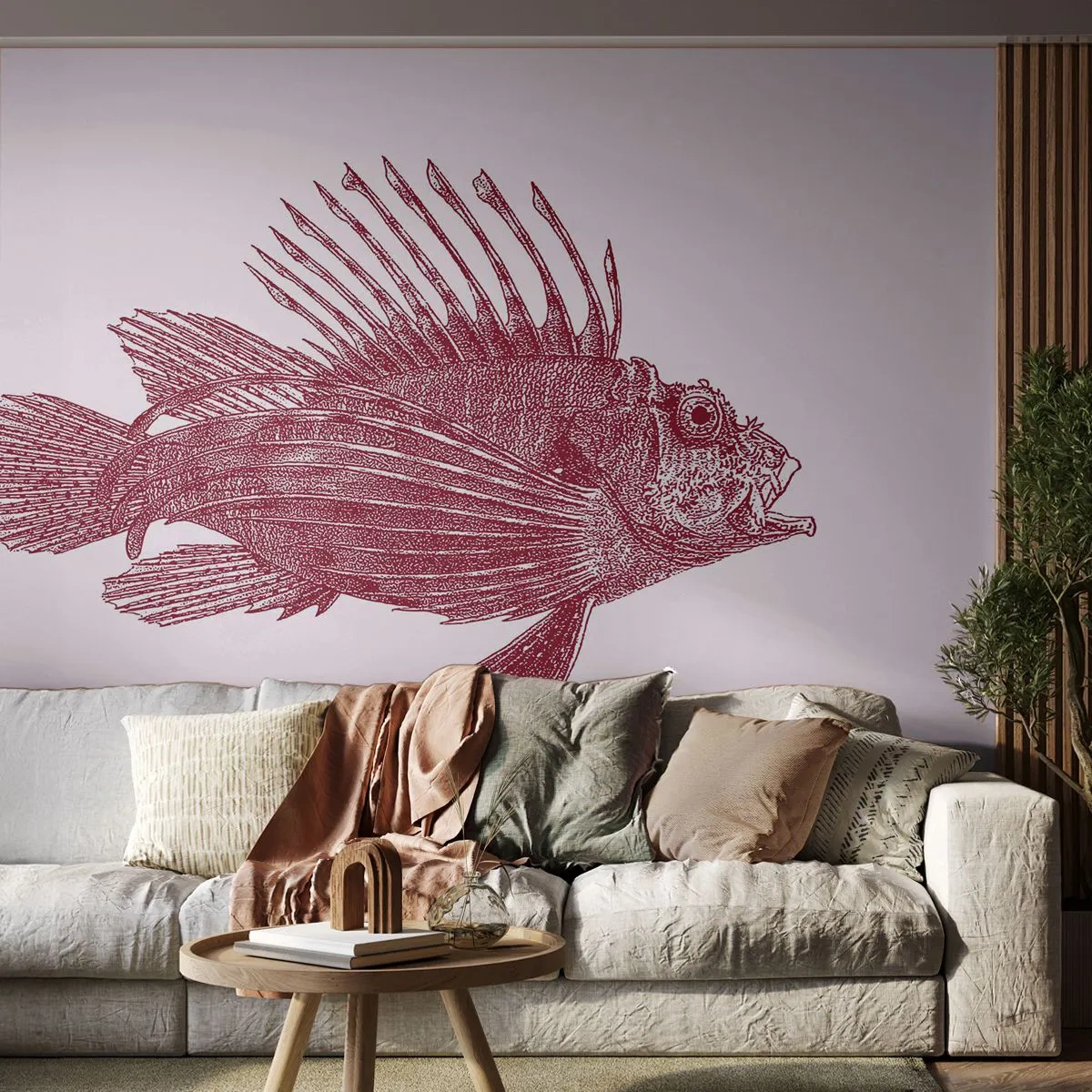 Fotomural Standard Eco - Un habitante de aguas exóticas - Pez, pez león, Tropical - 300x210 cm