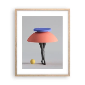 Póster en marco roble claro - Composición surrealista - 40x50 cm