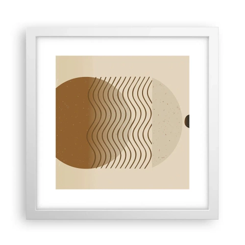 Póster en marco blanco - Sobre el origen de las figuras geométricas - 30x30 cm