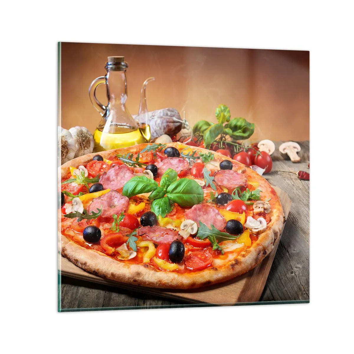 Cuadro sobre vidrio - Impresiones sobre Vidrio - Con un verdadero sabor italiano - 50x50 cm