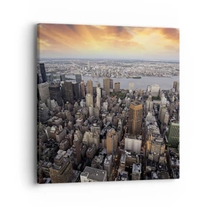 Cuadro sobre lienzo - Impresión de Imagen - El corazón palpitante de nuestro tiempo - 40x40 cm