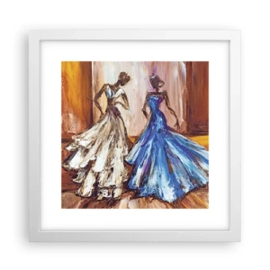 Póster en marco blanco - Un elegante dúo - 30x30 cm