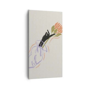 Cuadro sobre lienzo - Impresión de Imagen - Un toque fraternal - 55x100 cm