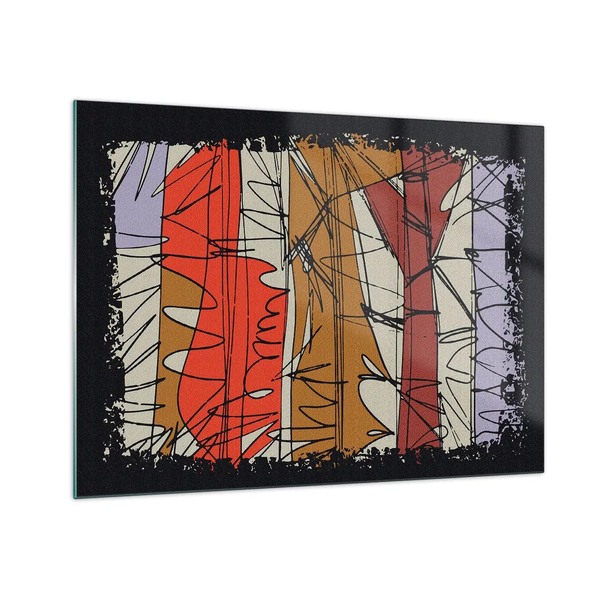 Cuadro sobre vidrio - Impresiones sobre Vidrio - Composición espontánea - 70x50 cm