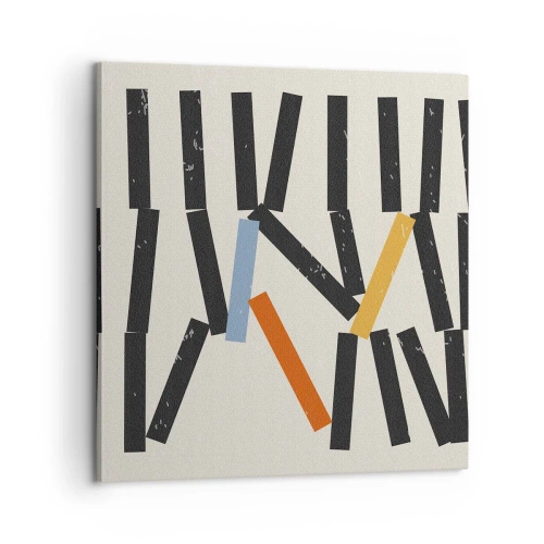 Cuadro sobre lienzo - Impresión de Imagen - Dominó - composición - 60x60 cm