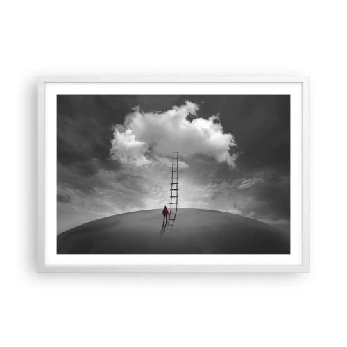 Póster en marco blanco - Todo es posible - 70x50 cm