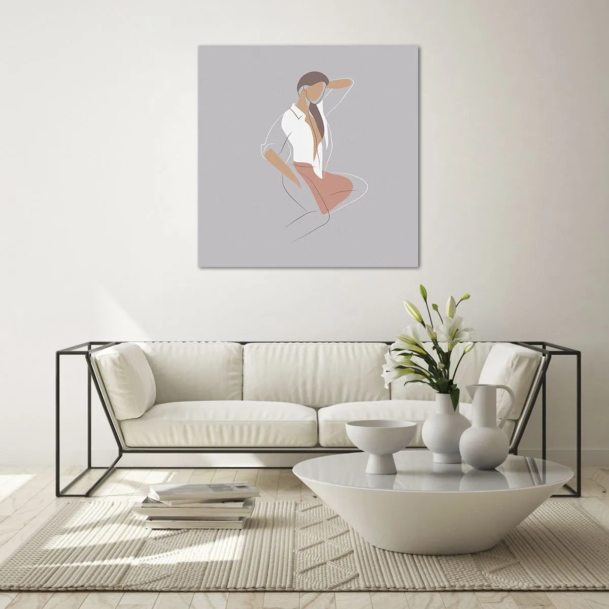 Cuadro sobre vidrio - Impresiones sobre Vidrio - Un esbozo de encanto - 60x60 cm