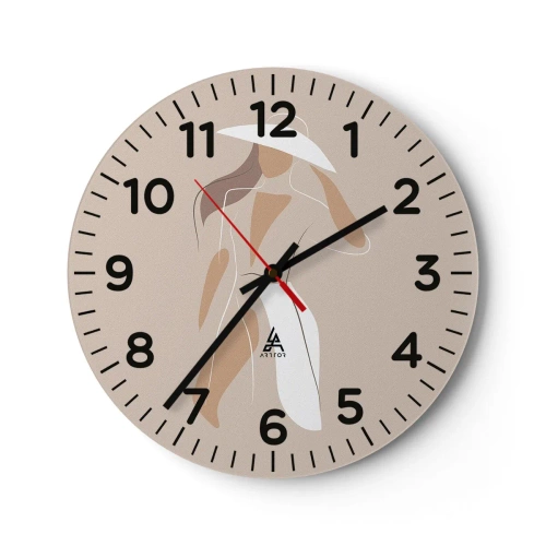 Reloj de pared - Reloj de vidrio - La moda es alegría - 40x40 cm