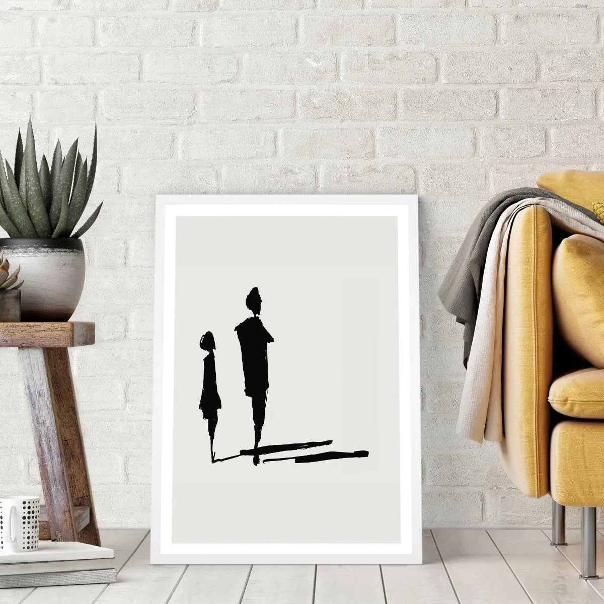 Póster en marco blanco - ¿Seguro que juntos? - 40x50 cm