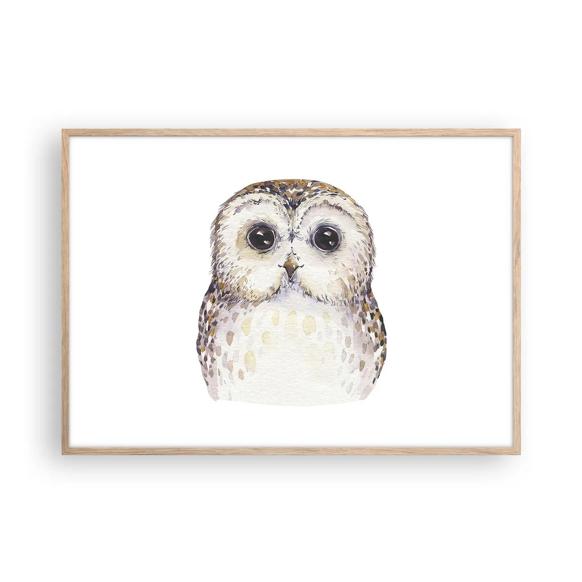 Póster en marco roble claro - Mírame a los ojos - 100x70 cm