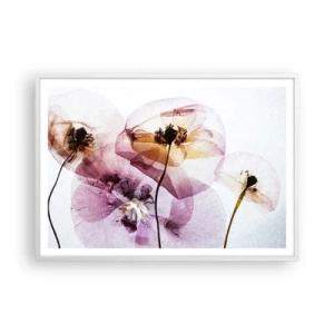 Póster en marco blanco - Cuerpo de flor - 100x70 cm