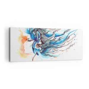 Cuadro sobre lienzo - Impresión de Imagen - Que suene la música - 100x40 cm