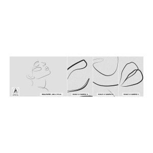 Muestra De Fotomural Standard Eco - Meandros de un sueño - cara de mujer, retrato de una mujer, Gráficos - 100x30 cm