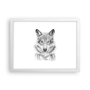 Póster en marco blanco - Un líder nato - 40x30 cm