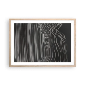 Póster en marco roble claro - Ritmo y acento - 70x50 cm