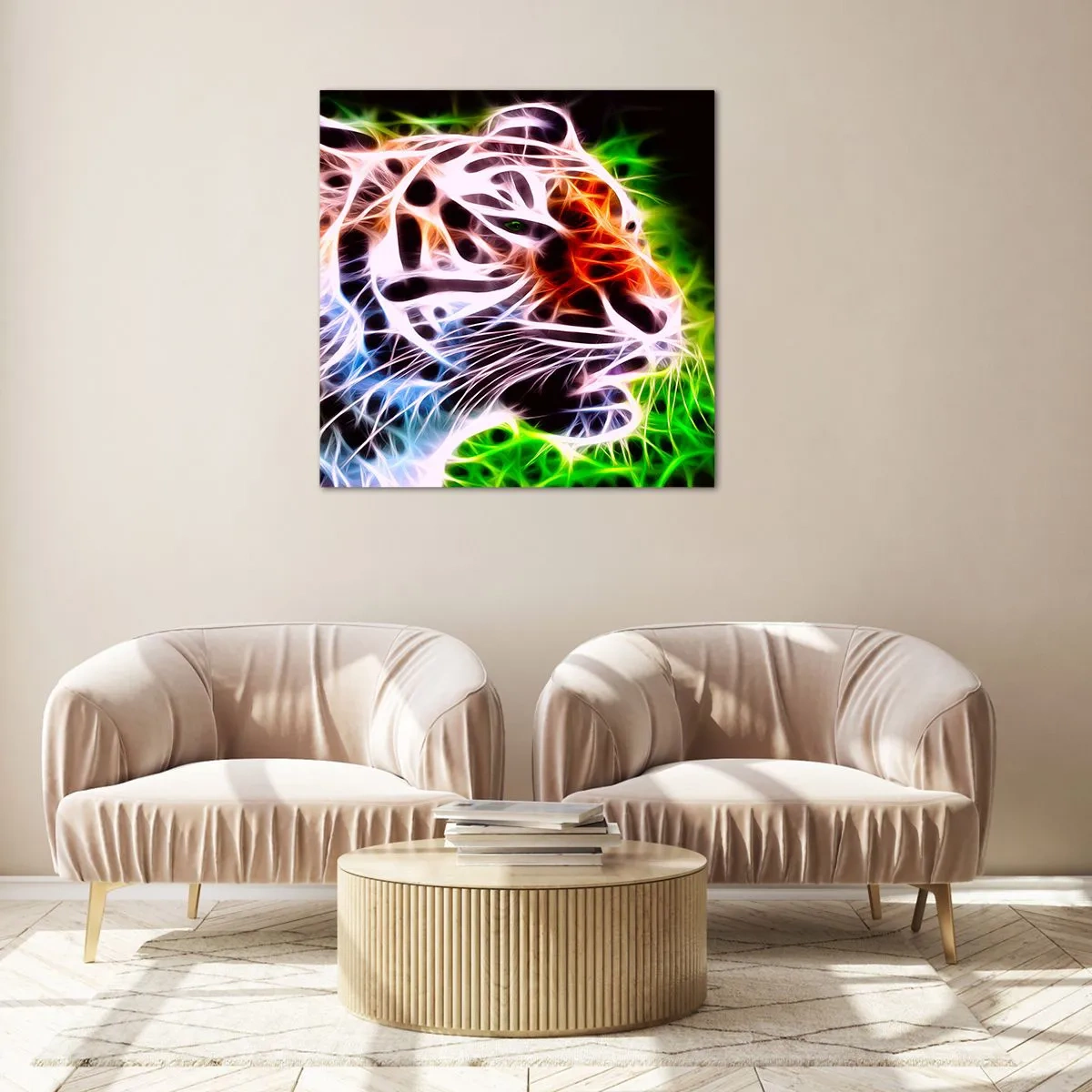 Cuadro sobre vidrio - Impresiones sobre Vidrio - Un aura amenazante - 30x30 cm