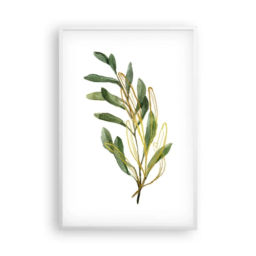 Póster en marco blanco - La vida se abre camino - 61x91 cm