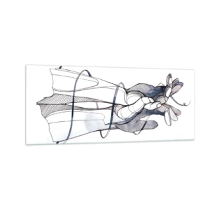 Cuadro sobre vidrio - Impresiones sobre Vidrio - Un estudio sobre el contacto - 100x40 cm