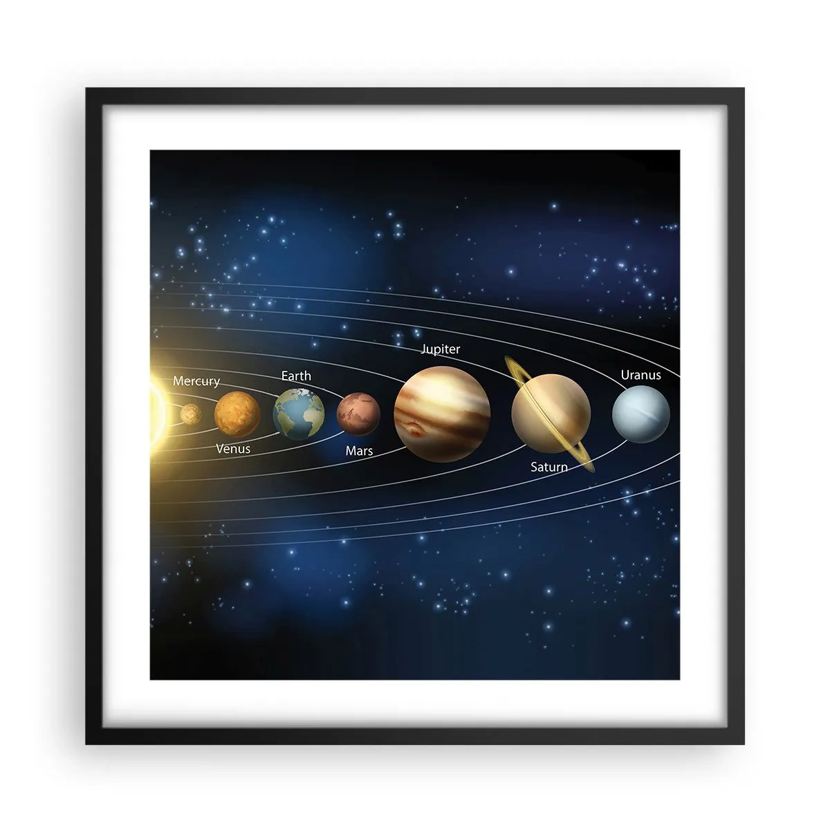 Póster en marco negro - Uno de diez - 50x50 cm