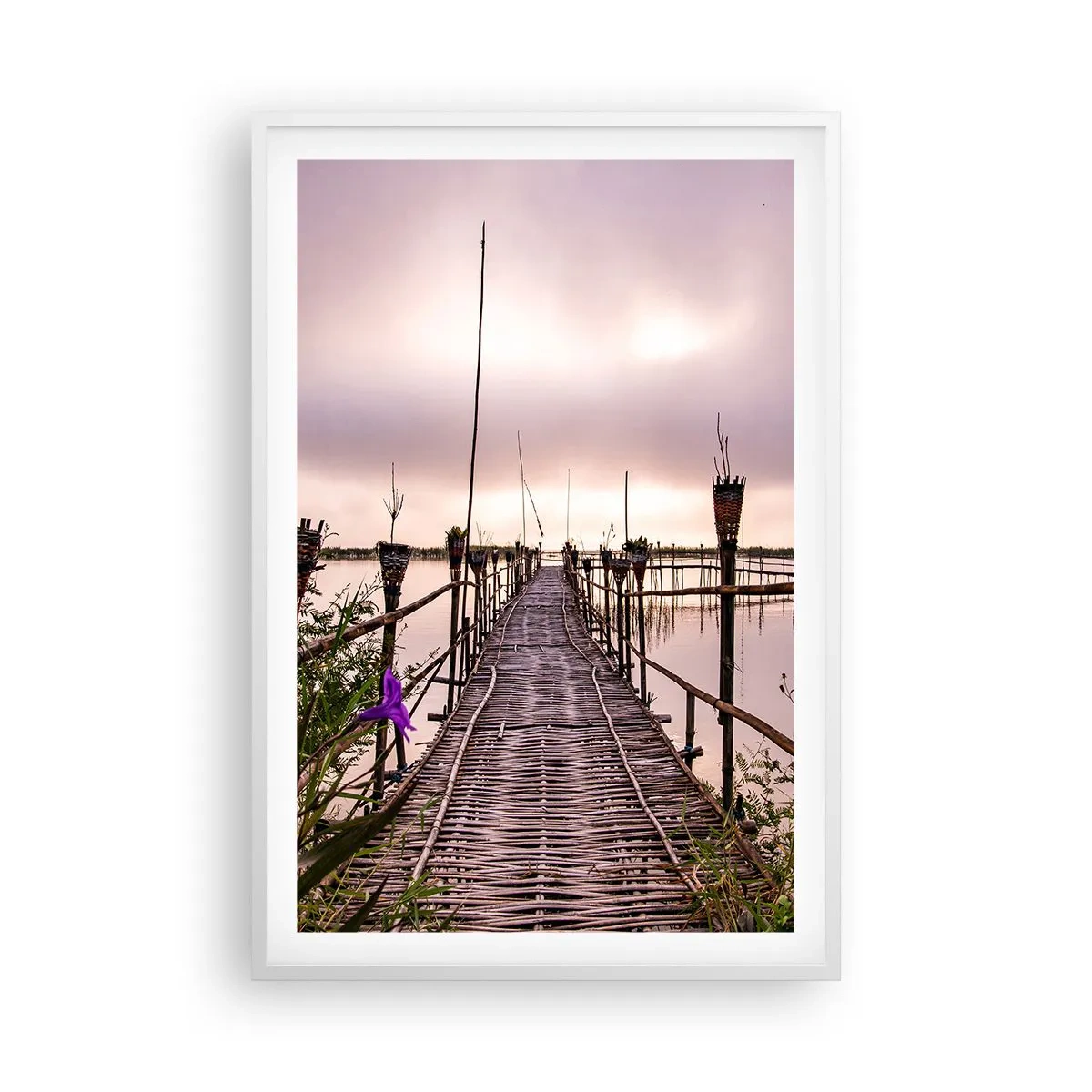 Póster en marco blanco - La tranquilidad de Asia - 61x91 cm