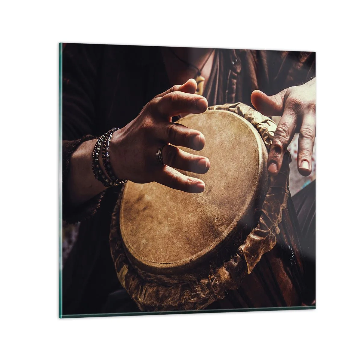 Cuadro sobre vidrio - Impresiones sobre Vidrio - En el ritmo del corazón - 50x50 cm