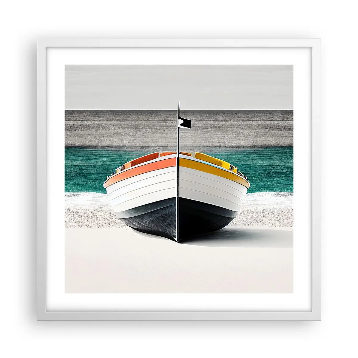 Póster en marco blanco - En su lugar exacto - 50x50 cm